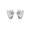 Pendientes Transfronterizos Nuevos de Plata Chapada con Diamantes Zirconia Flor para Mujer Lujo Ligero Zirconia Negra Pendientes Flor Rosa para Mujer Pendientes Venta al Mayoreo