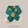 Oferta Especial Invierno Nuevo Estilo Bola de Lana Tejida Oso de Dibujos Animados Flor de Fresa Bufanda Cálida para Niños Niñas y Niños