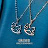 Collar de caballo de madera pequeño de plata esterlina s925 para todo el cuerpo, cadena de clavícula de diseño de nicho de lujo ligero de verano para mujer, nueva sensación de alta gama 2024