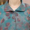 Camisa de verão nova de meia-idade e idosas, estilo ocidental, mãe de meia-idade, verão, sete mangas, estampada, roupa feminina, 50 anos