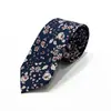 Gravata casual estampada estilo coreano de 6cm, acessório de moda vintage floral para camisa social masculina, gravata de nó manual