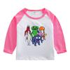Camiseta de manga larga para niños y niñas, primavera y otoño de 2023, nueva camiseta de cuello redondo para niños, bonita camiseta de algodón para niños.