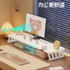 Soporte Elevador para Computadora de Escritorio Estación de Trabajo Estante de Almacenamiento para Escritorio de Oficina en Casa Elevador de Monitor de Doble Capa