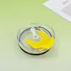Copo de Carro Transfronteiriço 30Oz40Oz Tampa de Exportação Acessórios Transparentes Tampa de Copo Casca de Ovo à Prova de Vazamento Tampa de Copo de Plástico com Canudo para Gelo