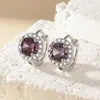 Nuevos Pendientes de Imitación de Moissanita de un Quilate de Moda para Mujer, Redondos y Súper Brillantes, Clips para Orejas de Celebridad de Internet