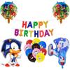 Amazon nuevo estilo Sonic Hedgehog Sonic niño traje de fiesta de cumpleaños Sonic globo de aluminio