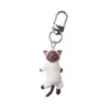Colgante Hebilla Colgante Gato Lindo Tridimensional Anillo Cadena Llavero Gato Acostado Colgante Ropa Teléfono Móvil Venta al por Mayor Transfronteriza