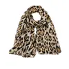 Bufanda de Seda Estampado de Leopardo Retro Estilo Milenio Estilo Coreano Fina Estampada para Mujer Bufanda de Chica Popular Moda Estilo Hong Kong Chal En Stock Dropshipping