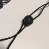 Chapéu corda de cera especial elástico corda à prova de vento corda de ajuste fivela Preto