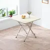 Mesa plegable para uso doméstico, mesa de comedor portátil simple, mesa cuadrada para apartamentos de alquiler, mesa cuadrada minimalista de tamaño pequeño para comer