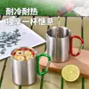Copo de Água Esportivo Portátil para Exterior de Aço Inoxidável para Montanhismo com Alça Copo Multifuncional Resistente a Quedas Copo de Café para Acampamento