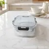 Fiambrera de Vidrio de Borosilicato Alto, Recipiente Crujiente, Horno de Microondas, Fiambrera Universal para Oficinistas, Cubierta de Eje de Refrigerador, Resistente al Calor