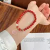 Pulsera de Ágata Roja Natural con Diseño de Garra de Gato de Cristal Rosa, Nueva Pulsera Roja Estilo Chino para el Año de Nacimiento, Entrega Directa de Fábrica, Regalo para Personas Mayores