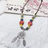 Colar de contas de cerâmica colorida Moda Retro Novo Estilo Chinês Personalidade Colar Longo Camada Dupla Colar Colar Avançado Atacado