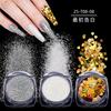 Nail art lantejoulas glitter em pó laser gradiente azul-verde nail art joias fluxo cânhamo enchimento gota cola cebola dourada em pó kg