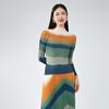 Cambia la Imagen y Publica una Camiseta OEM de Ropa Elegante Clase Nanyou Hecha a Medida con Cuello Elegante Semi Alto, Top Plisado Ajustado