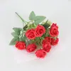 Ramo Pequeño de 10 Rosas Artificiales de Diamante Personalizadas para Hogar, Jardín, Negocio, Super Exterior, Ingeniería, Maceta, Arreglo Floral, Decoración Falsa