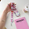 Cartoon Card Holder Estudante Easy Pull Buckle Bus Card Holder Multifuncional Subway Card Holder Telescópico Lanyard Keychain Rice Card Holder