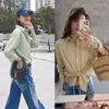DestaqueYuran 26 Coleção Primavera/Verão Nova Camisa Oversized de Manga Longa com Listras Posicionais Tingidas em Anel Algodão Orgânico Lavada