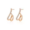 Rueda de la Fortuna s925 Plata de Ley Exquisitos Pendientes de Botón Aerodinámicos para Mujer Lujo Ligero Temperamento de Moda Versátiles Pendientes de Alta Gama Clásicos de Moda