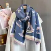 2025 Novo Lenço de Imitação de Caxemira Moda Outono e Inverno Estilo Meio do Século Lenço Cavalo de Troia Elegante Xale de Viagem para Exterior