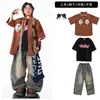 Roupas de Performance de Street Dance para Crianças Camisa Hip-Hop da Moda Conjunto para Meninos Roupa de Jazz para Performance para Meninas