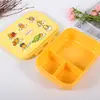 Caja Bento de Dibujos Animados de PP Estudiante Portátil Caja de Almuerzo Linda Plástico Sellado 3 Compartimentos Trabajador de Oficina Caja de Almuerzo Dieléctrica Venta al por Mayor