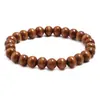 Pulsera de Madera con Cuentas, Pulsera Elástica Estilo Étnico Vintage, Unisex, Múltiples Colores Disponibles, Las Más Vendidas Cuentas de Madera Transfronterizas