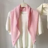 Bufanda Triángulo Engrosada Patrón de Diamantes 100% Lana Bufanda Cruzada Otoño/Invierno Nuevo Estilo Cálida Color Sólido Bufanda Pequeña para el Cuello para Mujer