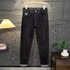 Calça Jeans Masculina Solta Transfronteiriça Primavera e Outono Nova Tendência Casual Calças Longas Stretch Versátil Reta Calças Masculinas