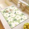 Alfombrilla de Secado de Mesa de Barro Diatomeas Dibujos Animados Alfombrilla para Cafetera Alfombrilla Absorbente Aislante para Encimera de Cocina Salvamanteles Protección de Mesa de Bar Alfombrilla de Mesa