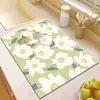 Alfombrilla Drenante de Dibujos Animados Más Vendida para Tazones y Palillos, Absorbente de Agua, No Lavable, Alfombrilla Resistente al Calor, Mantel Resistente al Desgaste, Posavasos Absorbente para Encimera de Cocina al por Mayor