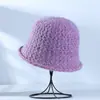 Nuevo Sombrero de Pescador de Punto Estilo Coreano para Mujer Otoño e Invierno, Moda Simple Japonesa, Adelgazante, Cálido Sombrero de Cubo de Lana, Moderno
