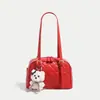 Bolso de hombro bordado de moda estilo coreano, nuevo modelo primavera-verano 2026, bolso de mano acolchado simple, bolso de hombro y axila moderno para el día a día