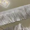 Fleco de borla con borde dorado de 10 cm para decoración de camiones, fleco tejido para prendas de vestir, encaje de borlas para cortinas
