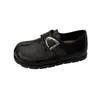 Sapatos Mary Jane femininos estilo Birkenstock, estilo britânico, em couro genuíno, bico redondo, nova coleção outono 2026, sola macia, confortáveis de usar