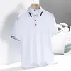 Tallas Grandes Transfronterizo Verano Más Vendido Seda de Hielo Nylon Camisa Polo Manga Corta Tacto Hielo Camiseta Polo Estilo de Moda Holgado Tendencia