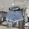 Shorts para Mujer Estilo Chic Estilo Coreano Sueltos Estudiante Dobladillo Piernas Anchas Delgados Adelgazantes Casual Cintura Alta Vaqueros Pantalones Cortos para Verano