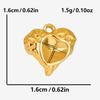 Colgante de corazón de amor de lujo, ligero y de acero inoxidable 304, accesorios de joyería hechos a mano, oro de 18 quilates, joyería de amor simple