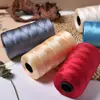 Fio de seda gelada, fita plana de algodão mercerizado e linho para almofadas tecidas à mão DIY, sapatos, chapéus de proteção solar primavera/verão e tecelagem de bolsas