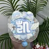 Chen Zheyuan (Yuan) Celebridad Hecha a Sí Misma Colgante de Bolso Qihang Mini Abanico Reflectante Etiqueta de Nombre Set Completo Terminado Hecho a Mano