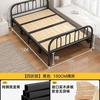 Cama Dobrável Individual Doméstica Madeira Maciça Cama Simples Quarto de Aluguel Cama Dupla de Ferro Reforçada Adulto Cobertor 1,2 m Cama Pequena