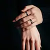 Moda Europea y Americana Transfronteriza Estilo Minimalista Acero Inoxidable Joyería para Parejas Anillo Liso de 4 mm, 6 mm, 8 mm Set de Accesorios para Manos