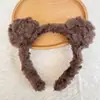 Diadema de felpa antideslizante para mujer, diadema para el pelo, accesorios para el pelo, máscara facial de dibujos animados linda nueva