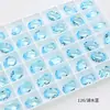 Rhinestones Pontiagudos de Fundo Plano Cristal de Gelo Dongzhou para Nail Art, Pedras Soltas Coloridas em Formato de Ovo, Acessórios Ovais para Joias DIY Atacado