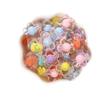 Contas transparentes de acrílico faça você mesmo pulseira de corda de cabelo infantil acessórios de joias contas foscas contas soltas coloridas galvanizadas