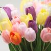 Tulipas de Galho Pequeno, Materiais Florais Artificiais Hidratantes, Arranjos Florais, Decorações para Casa, Flores Artificiais Decorativas, Adereços para Fotografia