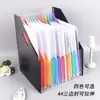 Bolsa Organizadora Vertical Inclinada A4 Grande Capacidade para Escritório Estudante Armazenamento e Organização de Provas Kit de Informações Pasta Telescópica