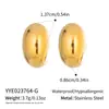 Pendientes transfronterizos nuevos de acero de titanio luz de lujo alta gama sentido de frijoles dorados diseño nicho pendientes femeninos Yiwu whisper joyería al por mayor