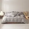 Conjunto de quatro peças jacquard texturizado bicolor verde abacate fresco, novo conjunto de cama macio e amigo da pele, disponível para entrega